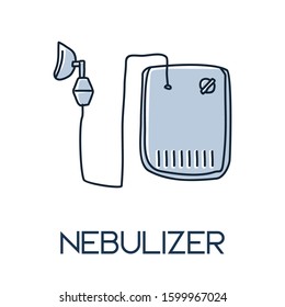  Nebulizer, A Drug Delivery Device Used To Administer Medication In The Form Of A Mist Inhaled Into The Lungs.
Minimalist Hand Drawn Medic Flat Icon Illustrartion