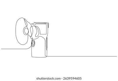 Nebulizer Machine in Continuous Line Art Style,