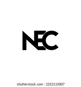 nec initial letter monogram logo design