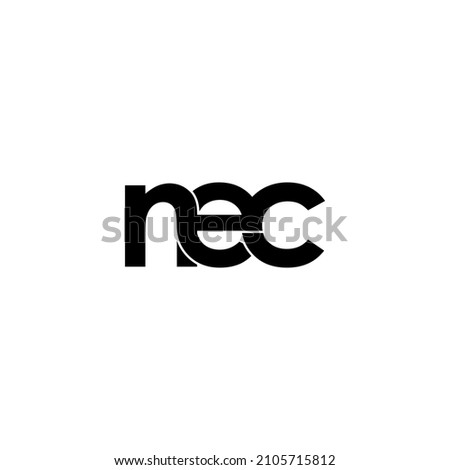 nec letter original monogram logo design