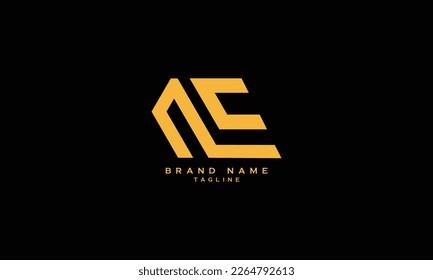 NEC, NE, NC, Resumen diseño inicial de logotipo en letra monográfica