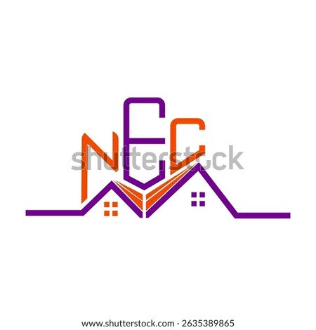NEC Real State logo design, NEC simple and modern logo. NEC luxurious alphabet design  