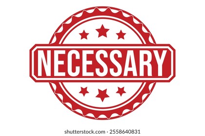 NECESSARY rubber stamp vector illustration on white background