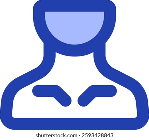 neck blue style icon design
