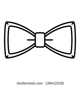 Neck bow tie icon. Outline neck bow tie vector icon for web design isolated on white background