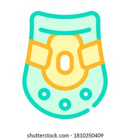 neck brace color icon vector. neck brace sign. isolated symbol illustration