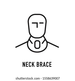 Neck brace vector icon. filled flat sign for mobile concept and web design. Orthopedic neck brace glyph icon. Symbol, logo illustration.