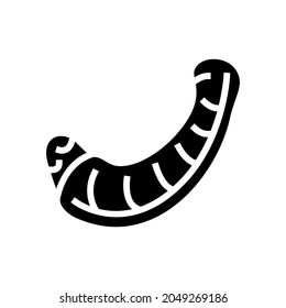 neck chicken glyph icon vector. neck chicken sign. isolated contour symbol black illustration