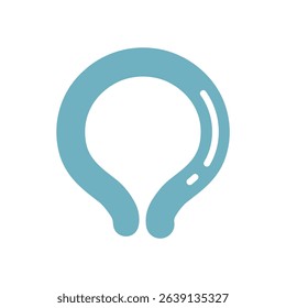 Neck cooler heat stroke prevention icon illustration