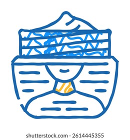 neck cream product doodle icon sketch vector. neck cream product sign. isolated symbol illustration
