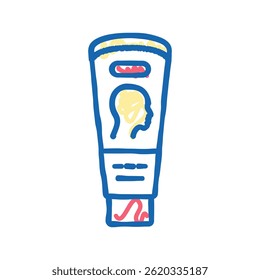 neck cream product doodle icon sketch vector. neck cream product sign. isolated symbol illustration