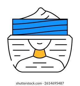 neck cream product line icon vector. neck cream product sign. isolated symbol illustration