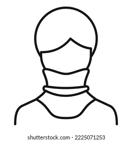 Neck damage icon outline vector. Bandage accident. Skin treatment