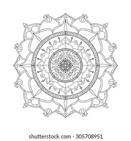 Neck design in ethnic style for fashion. Vector tribal pattern