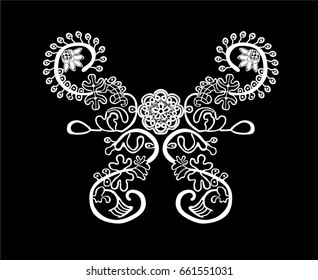 Neck embellishment in vector.