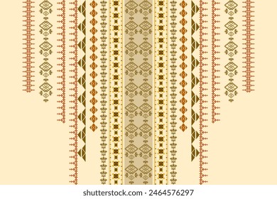 Neck embroidery ethnic traditional geometric seamless Aztec style pattern style. Native decorative design for fabric, decoration, texture, clothing, wallpaper, home decor, neckline, background