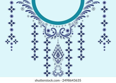 Neck embroidery ethnic traditional geometric pattern. Aztec texture elements style design for fabric, clothing, border decor, ornament, textile, background, illustration, Ikat, wallpaper, printing