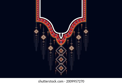 neck embroidery Ethnic,Geometric,tribal,
oriental,traditional,necklace design for 
fashion women,wallpaper,clothing and wrapping.
