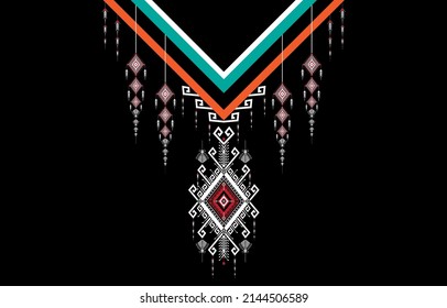 neck embroidery Ethnic,Geometric,tribal,
oriental,traditional,necklace design for 
fashion women,wallpaper,clothing and wrapping.

