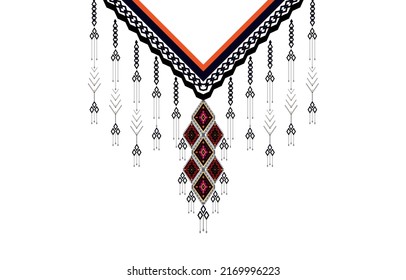 neck embroidery Ethnic,Geometric,tribal,
oriental,traditional,necklace design for 
fashion women,wallpaper,clothing and wrapping.
