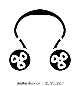 neck fan glyph icon vector. neck fan sign. isolated symbol illustration