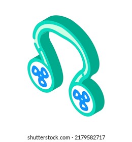 neck fan isometric icon vector. neck fan sign. isolated symbol illustration