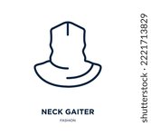 neck gaiter icon from fashion collection. Thin linear neck gaiter, neck, gaiter outline icon isolated on white background. Line vector neck gaiter sign, symbol for web and mobile