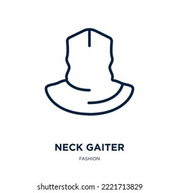 neck gaiter icon from fashion collection. Thin linear neck gaiter, neck, gaiter outline icon isolated on white background. Line vector neck gaiter sign, symbol for web and mobile