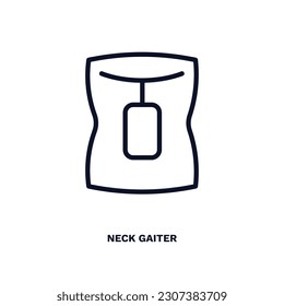 neck gaiter icon. Thin line neck gaiter icon from fashion and things  collection. Outline vector isolated on white background. Editable neck gaiter symbol can be used web and mobile