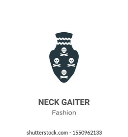 Neck gaiter vector icon on white background. Flat vector neck gaiter icon symbol sign from modern fashion collection for mobile concept and web apps design.