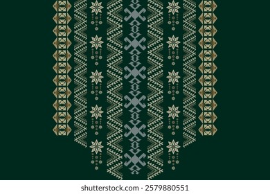 Neck geometric abstract Aztec oriental embroidery traditional border pattern. Native geometry neck decorative design for fashion, texture, element, neckline, textile, fabric, clothing, printing