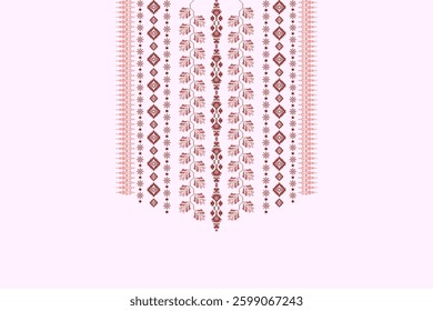 Neck geometric abstract Aztec oriental embroidery traditional border pattern. Native geometry neck decorative design for fashion, texture, element, neckline, textile, fabric, clothing, printing