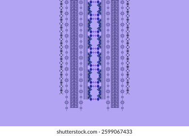 Neck geometric abstract Aztec oriental embroidery traditional border pattern. Native geometry neck decorative design for fashion, texture, element, neckline, textile, fabric, clothing, printing