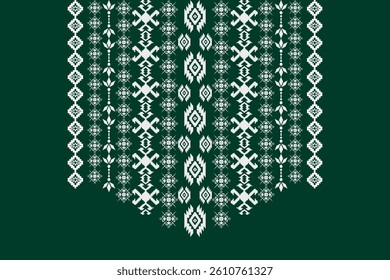 Neck geometric abstract Aztec oriental embroidery traditional border pattern. Native geometry neck decorative design for fashion, texture, element, neckline, textile, fabric, clothing, printing