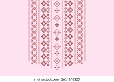 Neck geometric abstract Aztec oriental embroidery traditional border pattern. Native geometry neck decorative design for fashion, texture, element, neckline, textile, fabric, clothing, printing