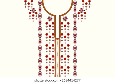 Neck geometric abstract Aztec oriental embroidery traditional border pattern. Native geometry neck decorative design for fashion, texture, element, neckline, textile, fabric, clothing, printing