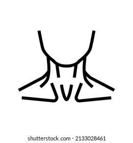 neck human body line icon vector. neck human body sign. isolated contour symbol black illustration