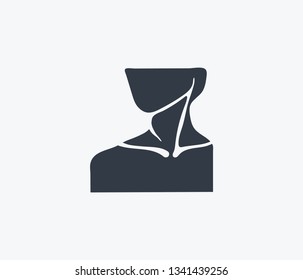 Neck icon isolated on clean background. Neck icon concept drawing icon in modern style. Vector illustration for your web mobile logo app UI design.