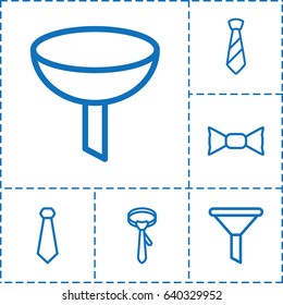 Neck icon. set of 6 neck outline icons such as tie, bow tie