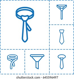 Neck icon. set of 6 neck outline icons such as tie