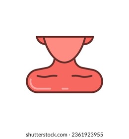 Neck icon in vector. Illustration