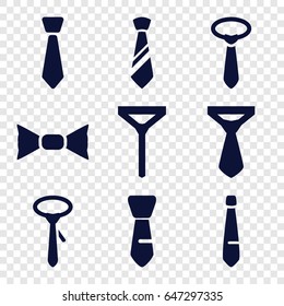 Neck icons set. set of 9 neck filled icons such as tie