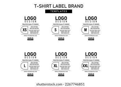 etiqueta de cuello Concepto de vestimenta diseño vectorial