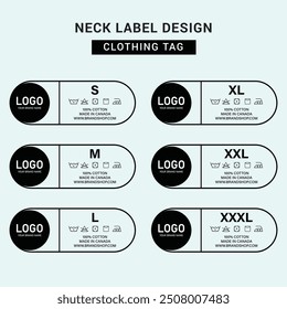 Neck Label Clothing Tag Template Concept Vector or EPS