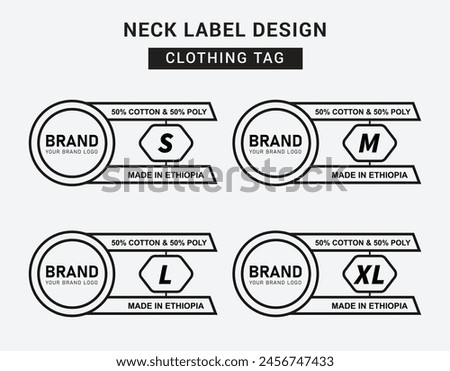 Neck Label Clothing Tag Template Concept Vector or EPS