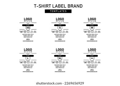 neck label tag template concept vector design details