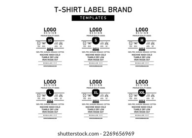 neck label tag template concept vector design garment