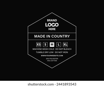 Neck label template concept vector design for cloths