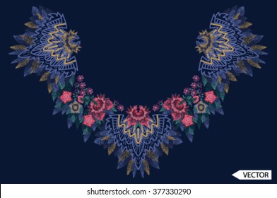 neck line embroidery designs