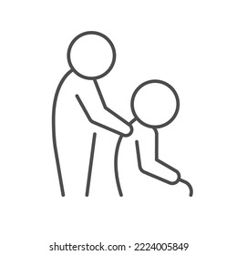 Neck massage line outline icon